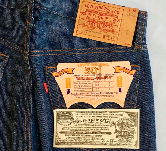 Закрепки на джинсах Levi's